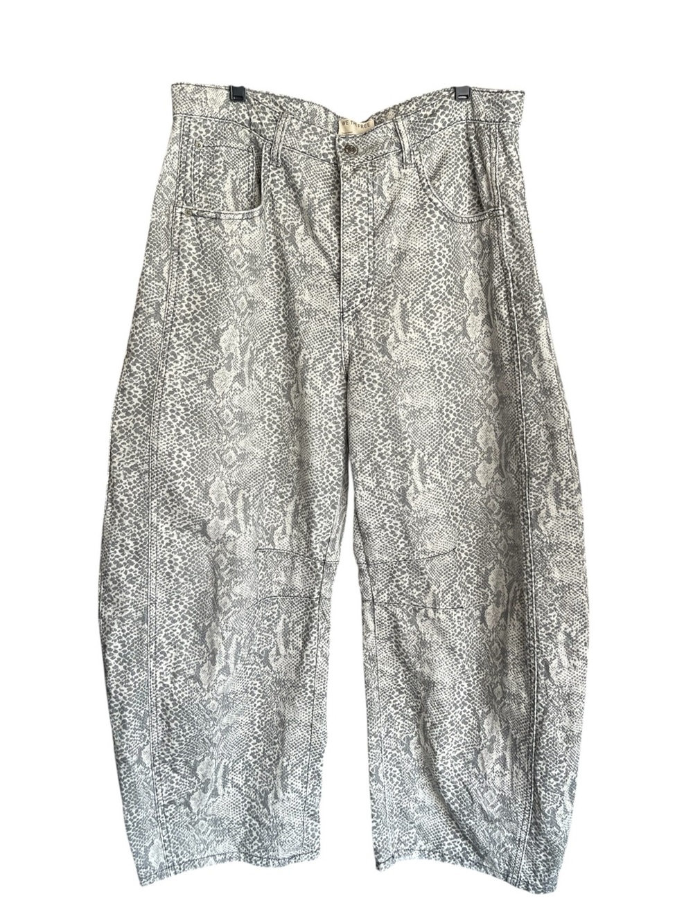 Free People We The Free Good Luck Printed Barrel Pants - Picture 2 of 8
